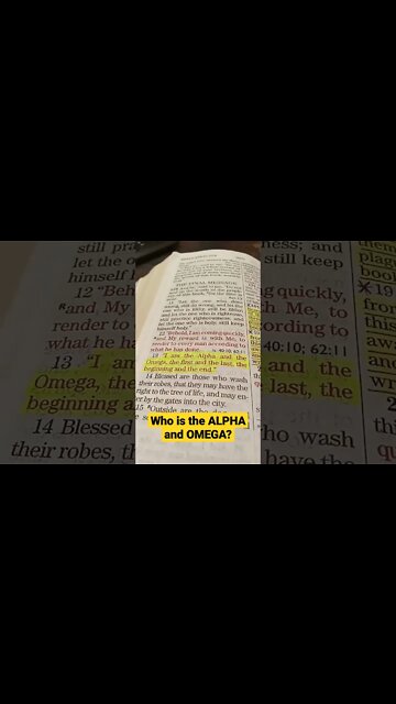 Short: Who is the Alpha & Omega? Revelation 22:13