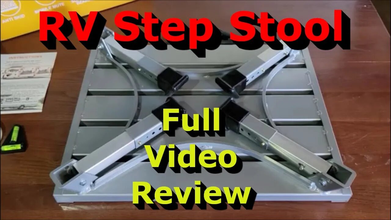 RV Step Stool - Nizzipum Adjustable Aluminum Folding Platform Step