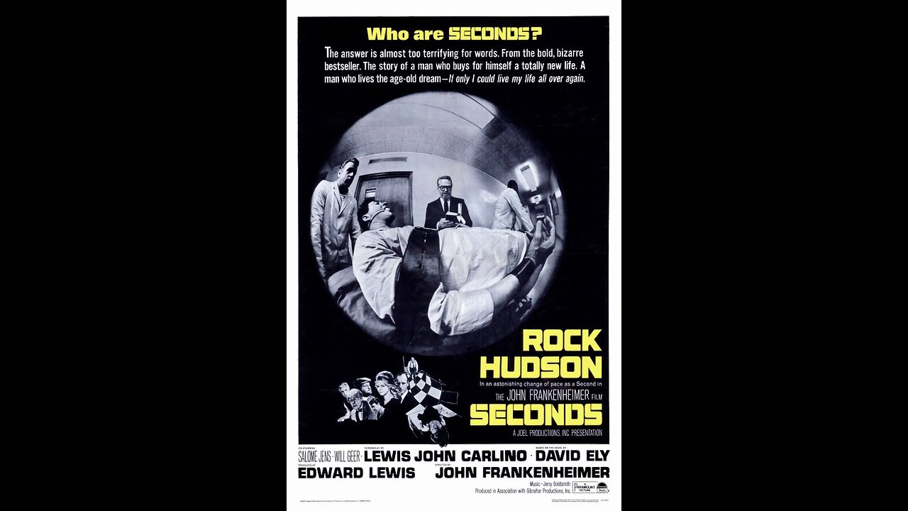 Grindhouse Vintage Psycho Drama; SECONDS, Rock Hudson, 1966, -PG-