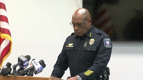 Racine police chief emotional during press conference