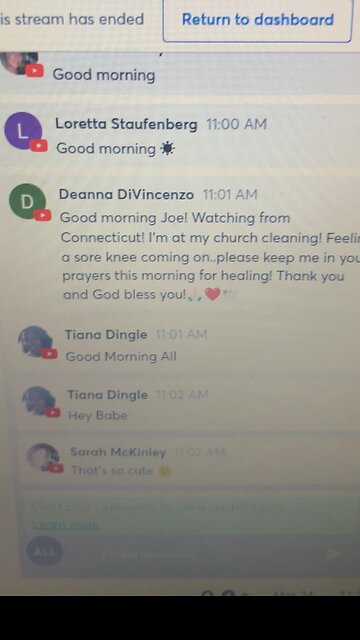 Knee healed on livestream!!