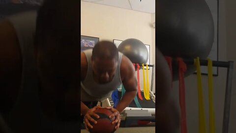 Decline Push-Ups with Medicine Ball