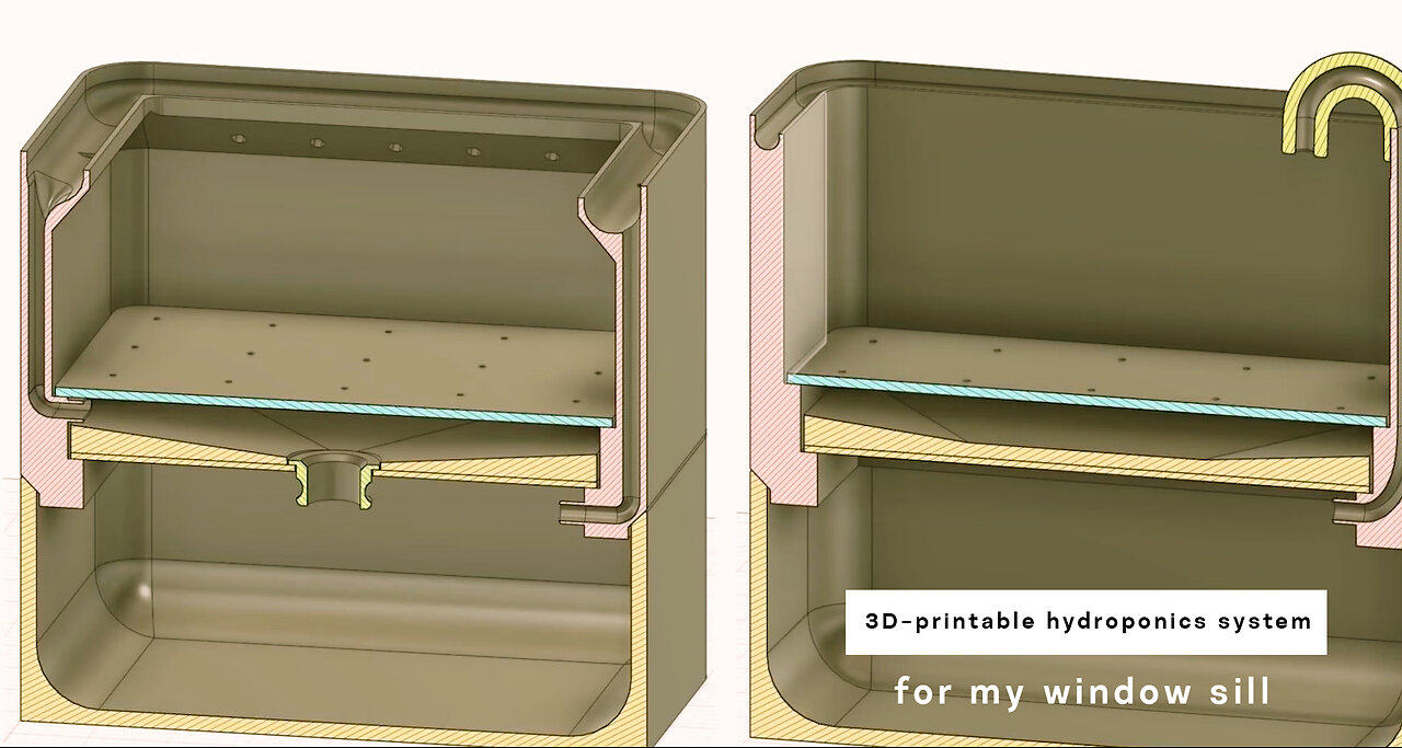 Creating a 3D-printable hydroponics system for my window sill