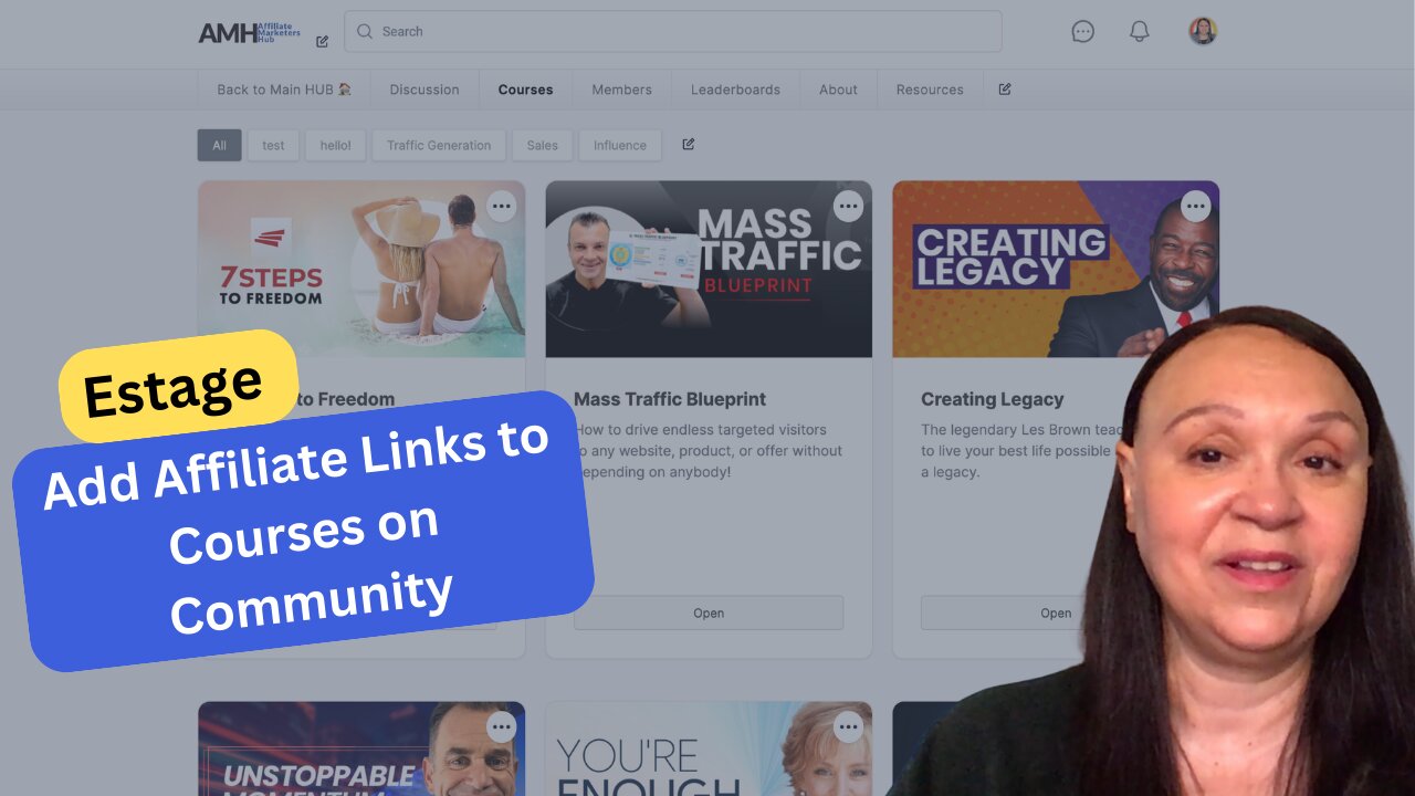 Estage - Add Affiliate Links to Courses on Community