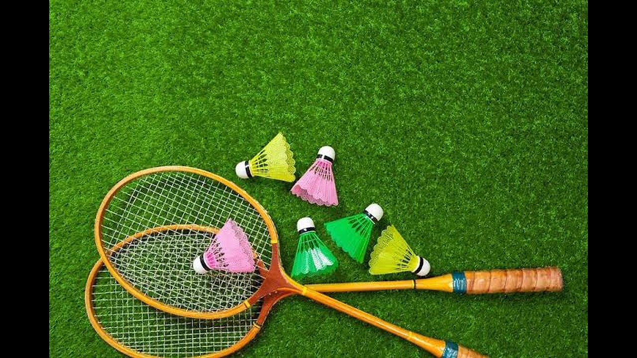 Bedminton Play Father and daughter