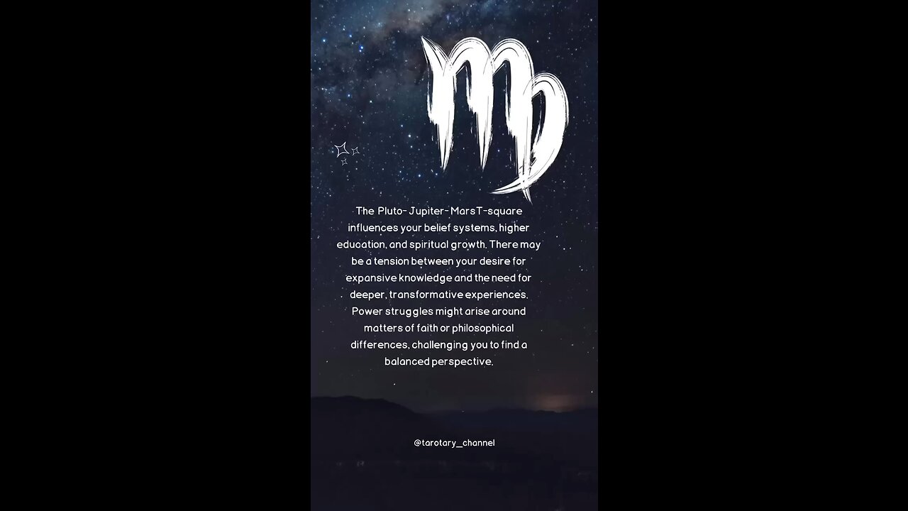 PLUTO - JUPITER - MARS T-square influence for VIRGO #virgo♍️ #pluto #jupiter #mars #tarotary