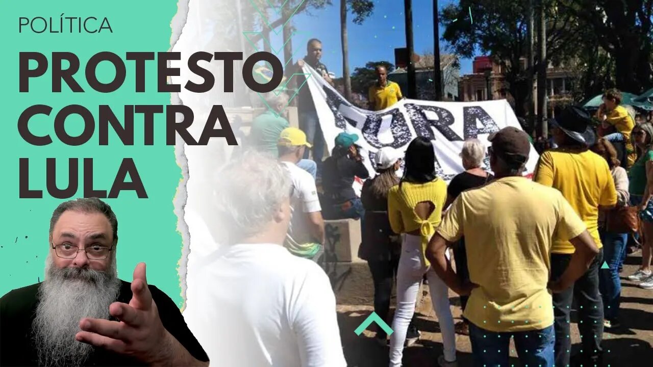 GRUPO faz PROTESTO contra LULA em BELO HORIZONTE e LULA diz que "AINDA não VENCEMOS o BOLSONARISMO"