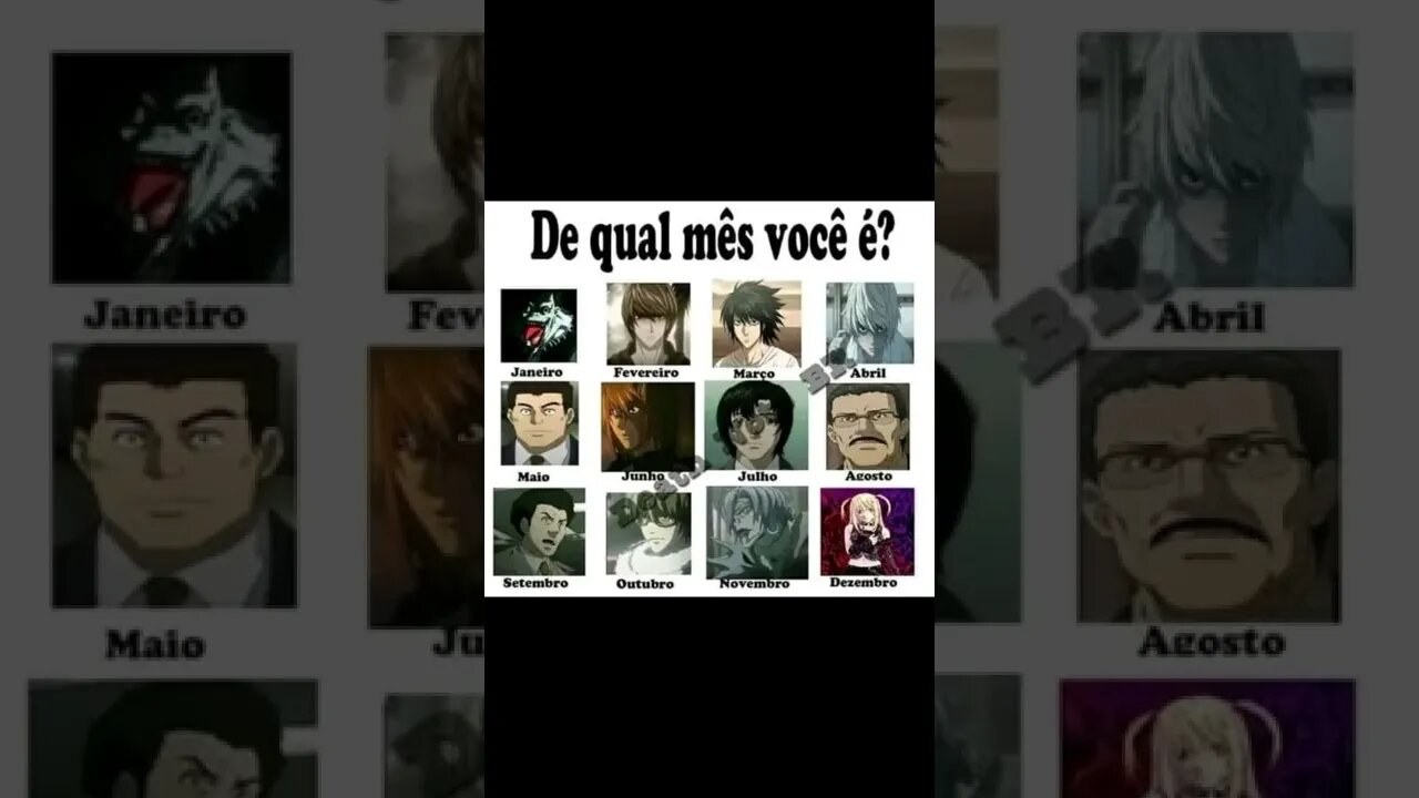 De qual mês você é?