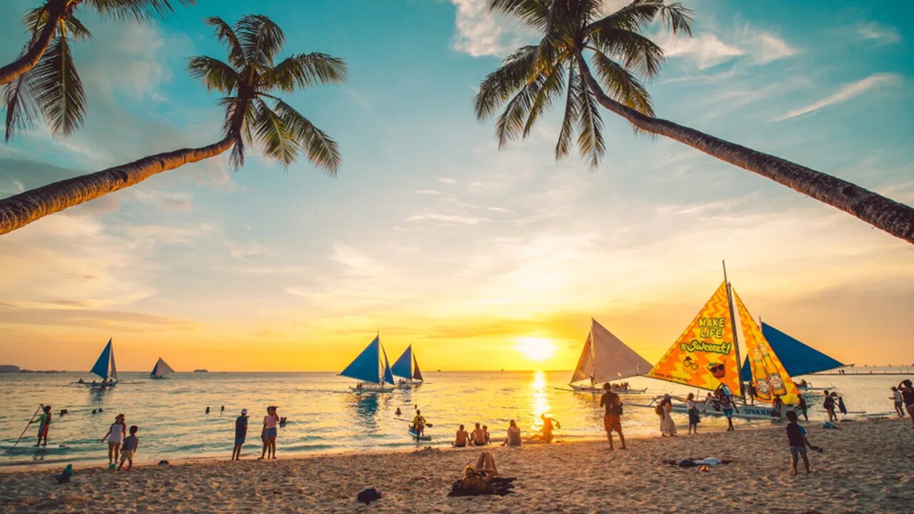 Boracay Island, Philippines drone footage