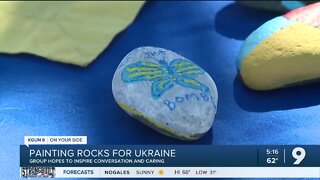 Painting rocks for Ukraine