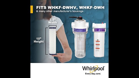 Whirlpool 149008 2-Pack Standard Whole House Pleated Replacement Water Filters WHKF-WHPL