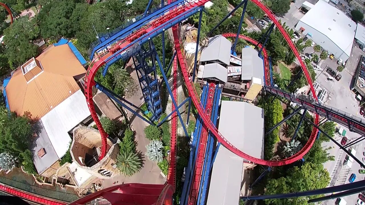 Busch Gardens Tampa - SheiKra front row POV @ 60fps