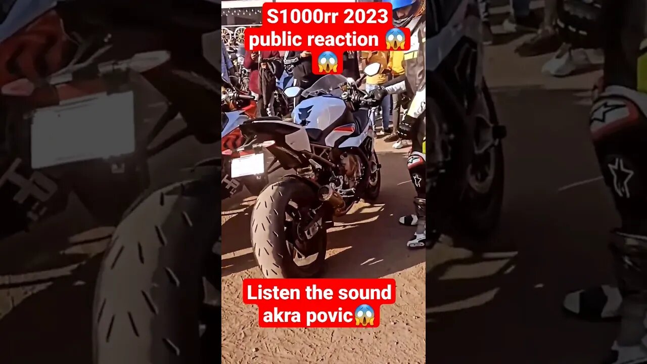 s1000rr 2023 😱 exhaust system AKRAPOVIC 😱😱||listen the sound volume up 🔊