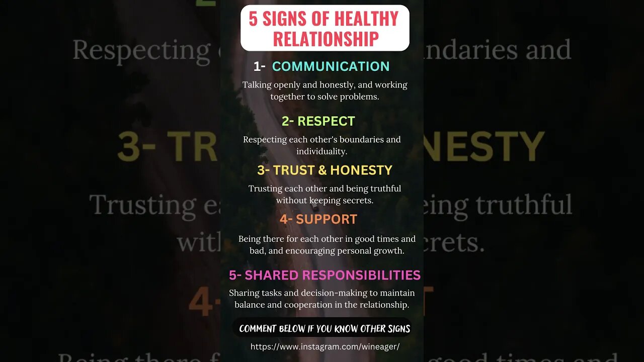 5 SIGNS OF A HEALTHY RELATIONSHIP