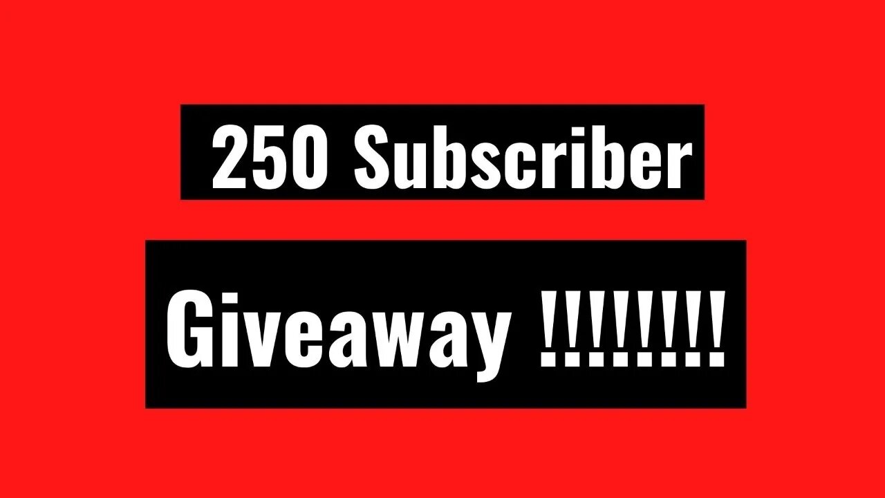 250 Subscriber Giveaway Stream !!!!!!!!!