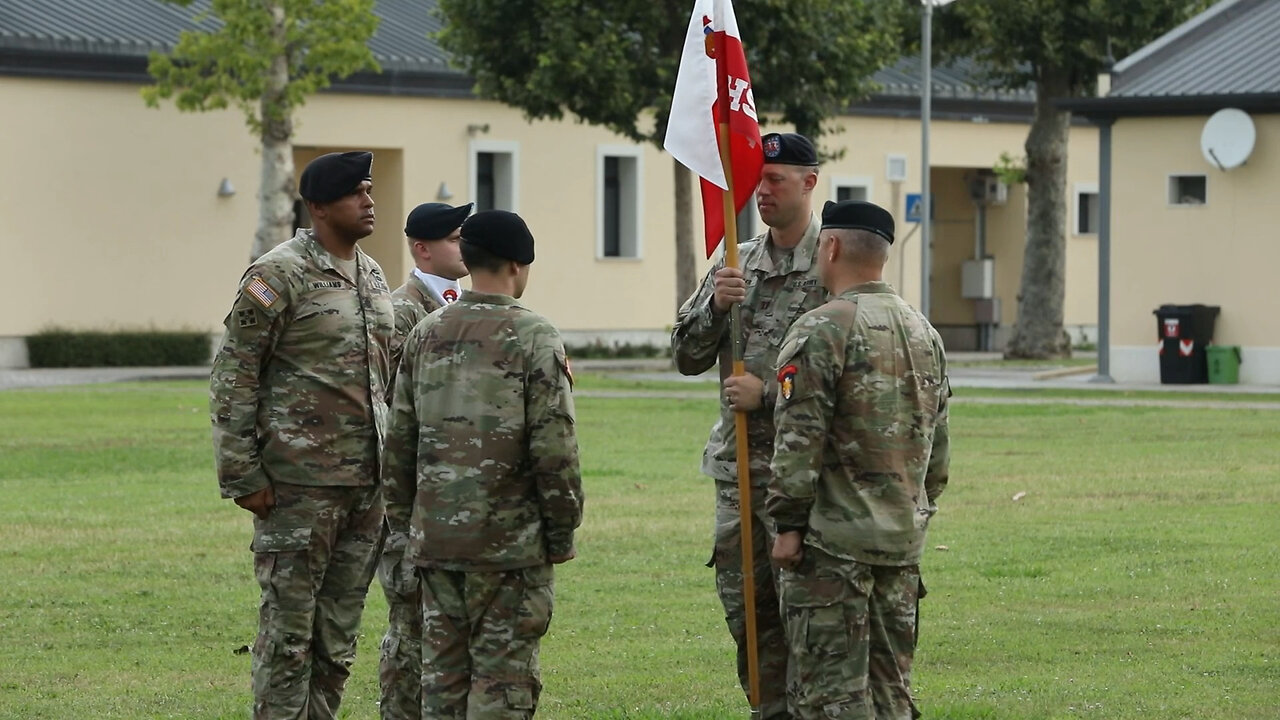 SETAF-AF Headquarters Support Company holds Change of Command ceremony