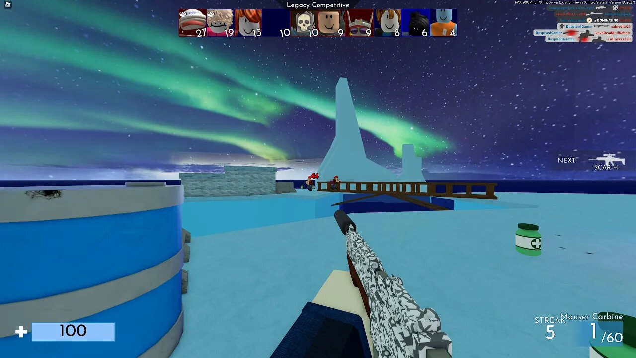 CRACKED Streak on Glacier!!! (Roblox Arsenal)