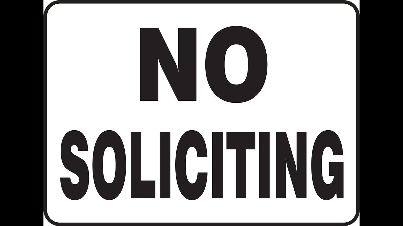 No Soliciting! Can't you read the sign? | Pastor Aaron Thompson