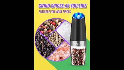 Gravity Electric Salt and Pepper Grinder Set