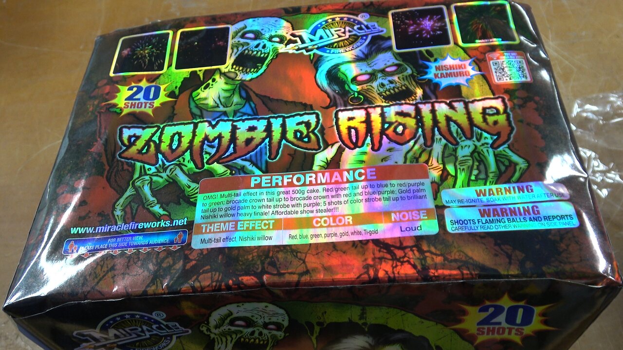 Zombie Rising 20 shot 500g cake by Miracle Fireworks