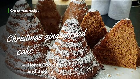 Delicious gingerbread Christmas cake