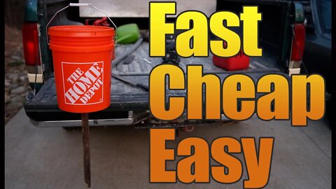 Fastest Easiest Cheapest DIY Automatic Deer Feeder 5 Gallon Bucket