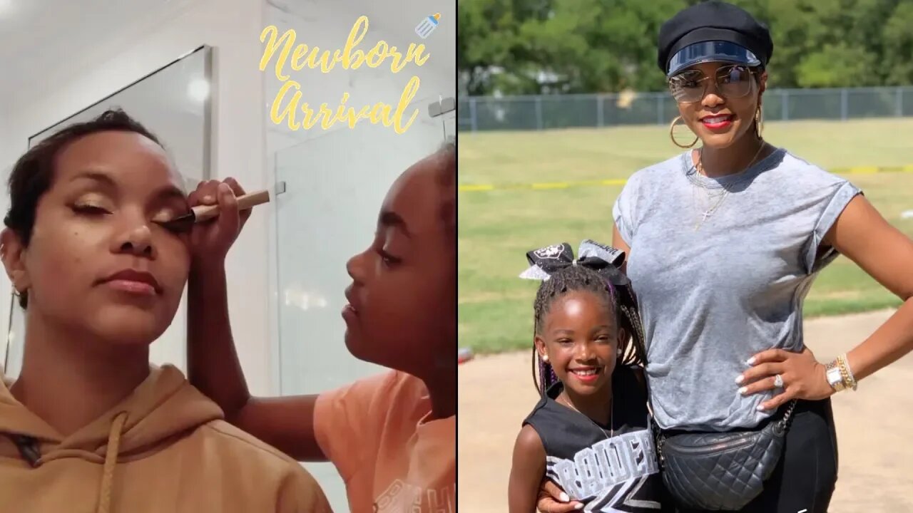 Letoya Luckett Let's Daughter Madison Apply Makeup During Stepmom Duty!