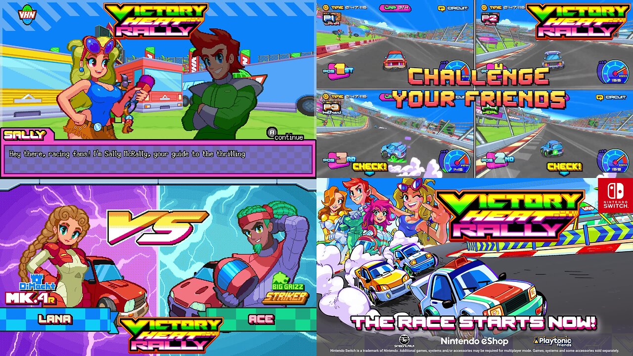 Victory Heat Rally (Nintendo Switch) Available Now Trailer! [Top Gear!!! but with cute Cartoony Female Racers??? Sign me up!]