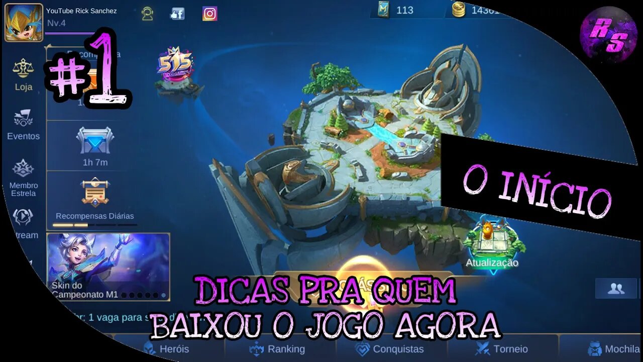 DICAS PRA QUEM ACABOU DE BAIXAR O JOGO, NOVA SÉRIE DO CANAL • INICIANDO DO ZERO #1 | Mobile Legends