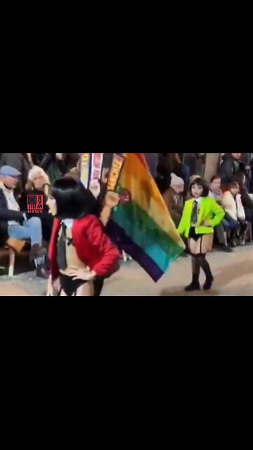 Children Dressed Up In Lingerie & Paraded Down The Street At Carnival In Spain