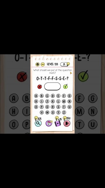 Brain Test Tricky Puzzles Level 133 What should we put at the question mark?