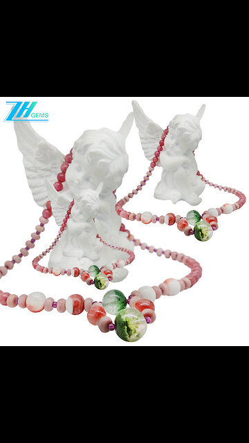 3mm Amethyst green Ghost phantom quartz red spiny oyster Rhodonite roundle beads necklace 03