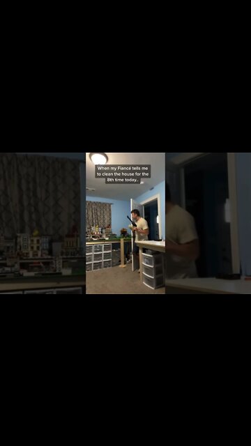 Girlfriend Makes Me Clean #shorts