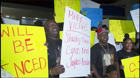 Family of 13-year-old killed on dirt bike crash holds protest in front of Boynton Beach Police Department