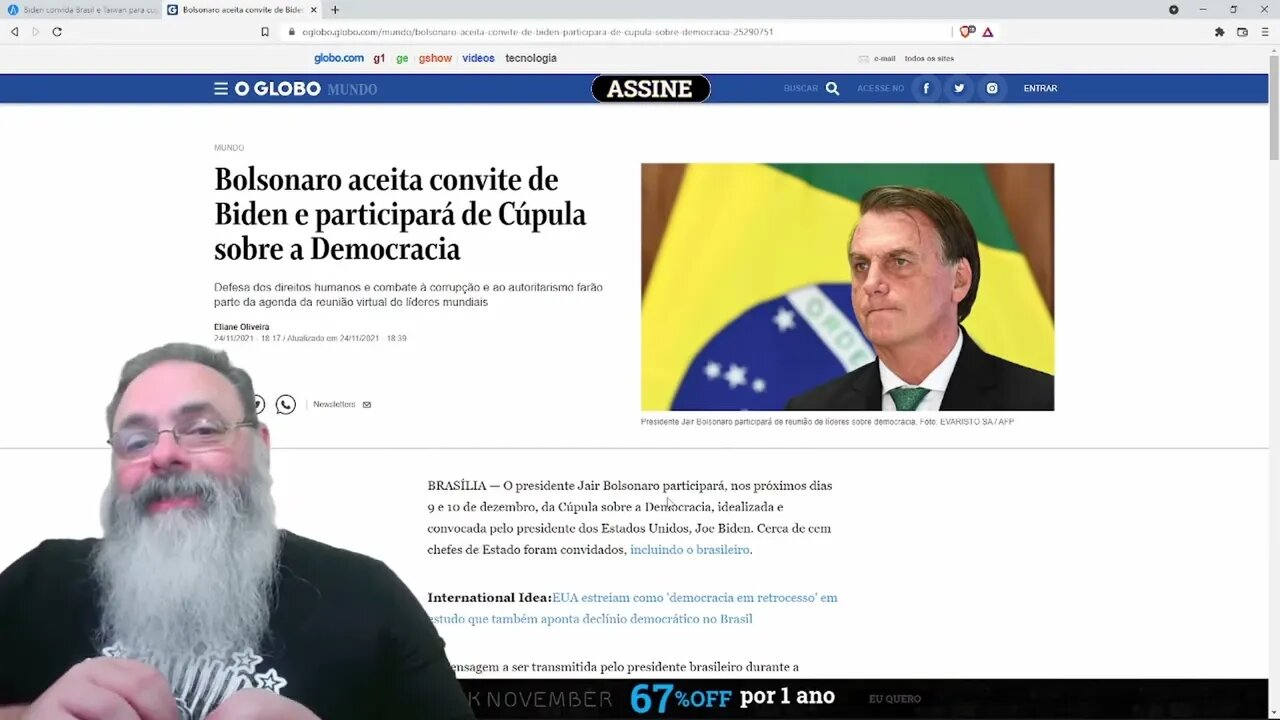 Biden chama Bolsonaro para cúpula da democracia, mas o objetivo é atacar a China — PETER TURGUNIEV