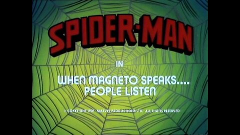 Spider-Man ( When Magneto Speaks, People Listen ) Full Cartoon 1981