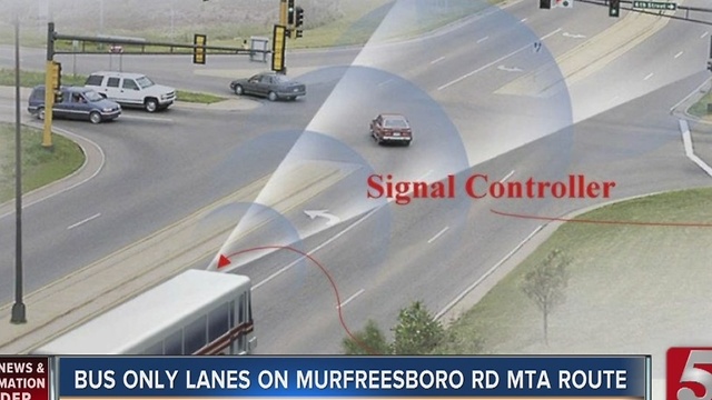 'Bus Only' Lanes Get Green Light On Murfreesboro Pike