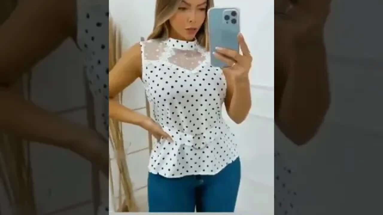 Blusa de Verão/ Blusa sem Manga/ Blusa cintura com Elástico/ Blusa Estampa!