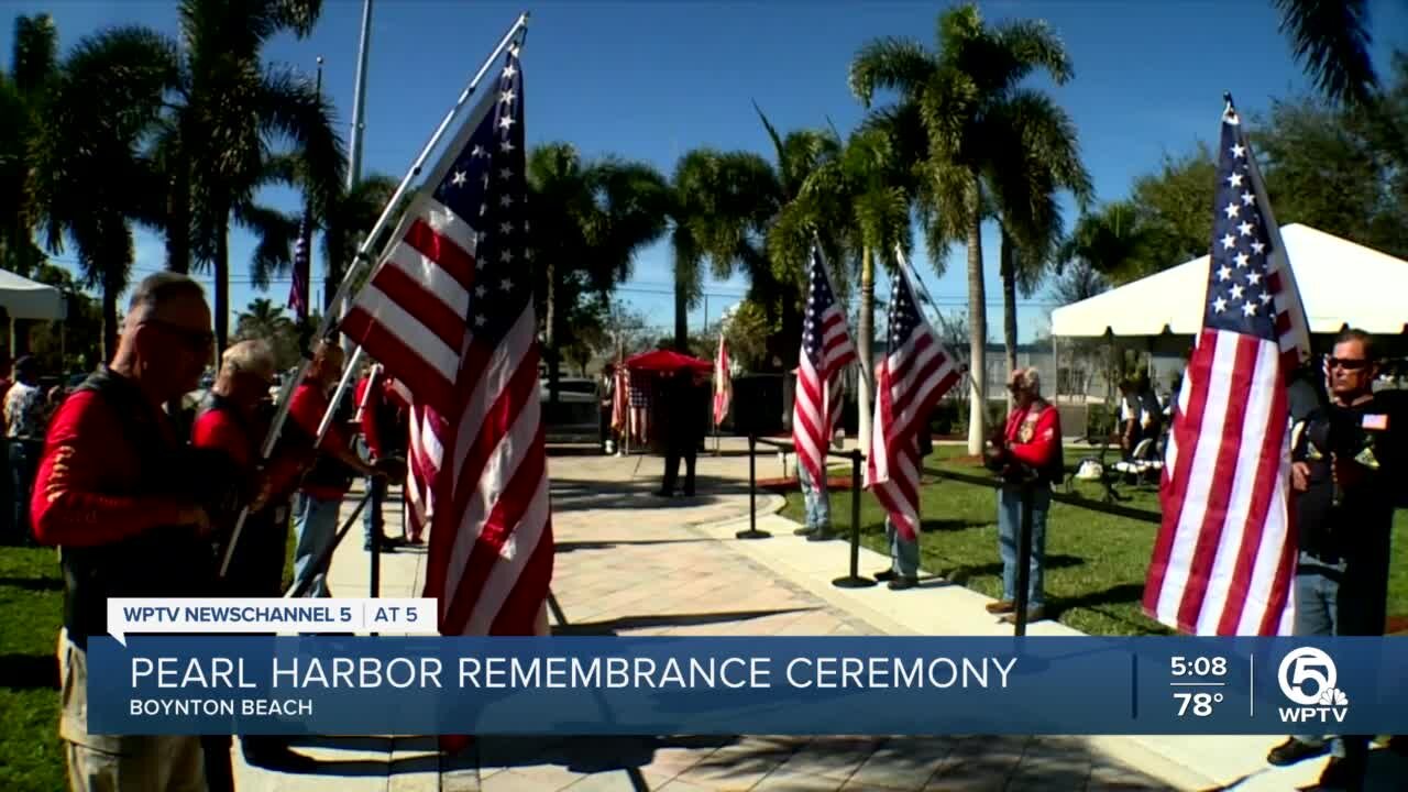 Boynton Beach hosts remembrance day ceremony on 80th anniversary of attack on Pearl Harbor