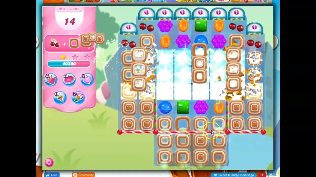 Candy Crush Level 6206 Talkthrough, 25 Moves 0 Boosters