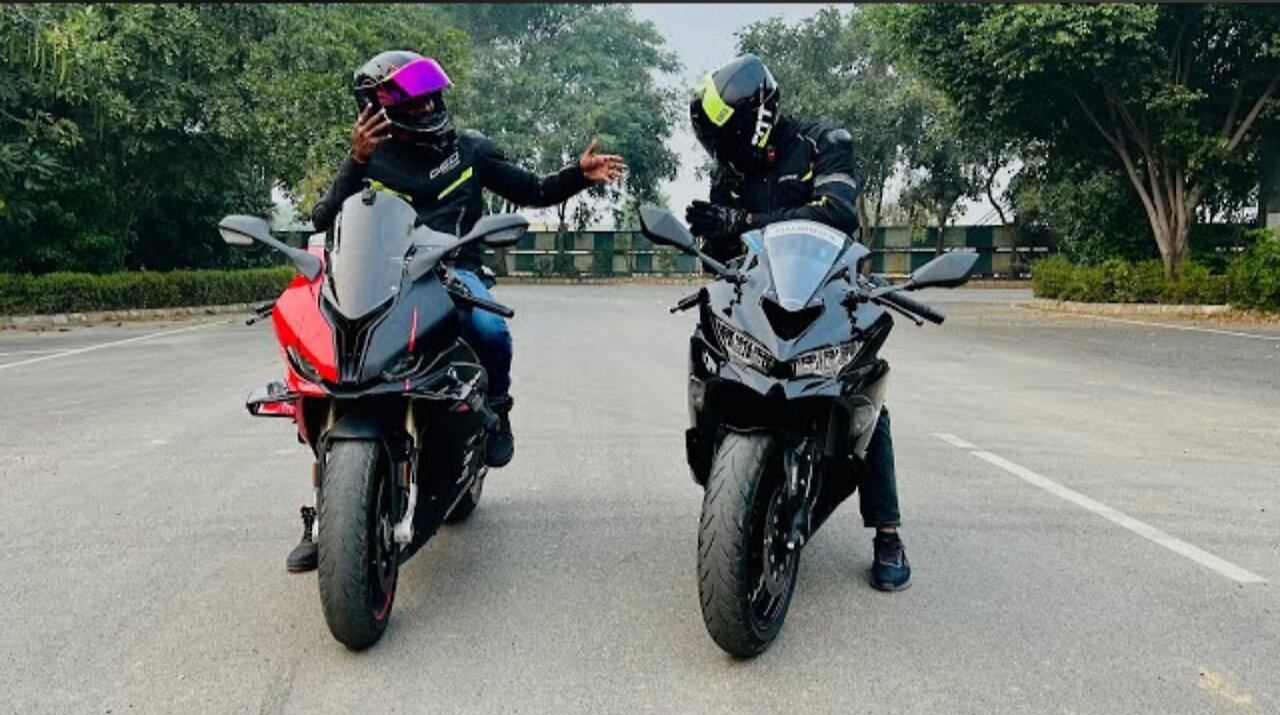 kawasaki Zx-4R Vs Bmw S1000RR | drag race