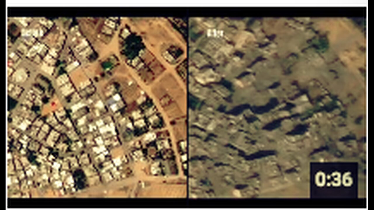 🇮🇱🇵🇸 Satellite images of Gaza before and after Israeli air force strikes.