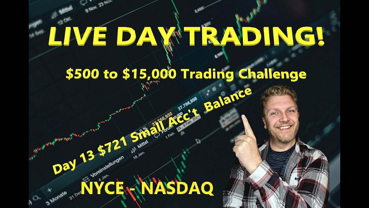 LIVE DAY TRADING | $500 Small Account Challenge Day 13 ($721) | S&P 500, NASDAQ, NYSE |