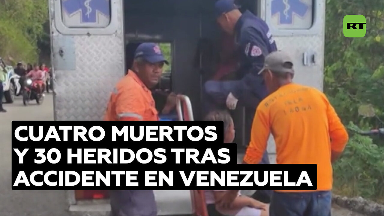 Mueren 4 personas y unas 30 resultan heridas al caer un autobús por un barranco en Venezuela