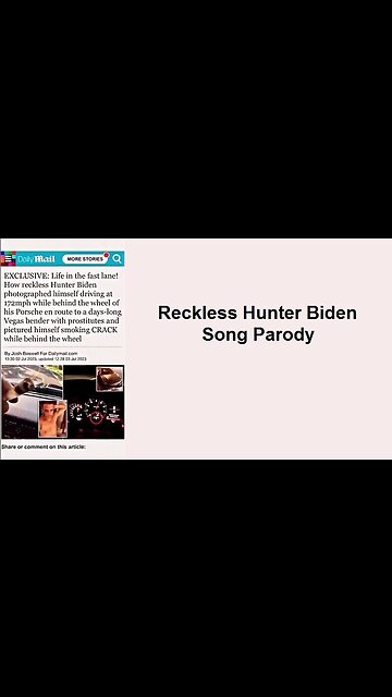 Reckless Hunter Biden Song Parody
