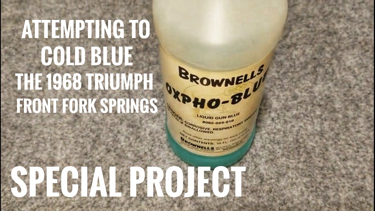 Attempting to Cold blue fork springs for the 1968 Triumph