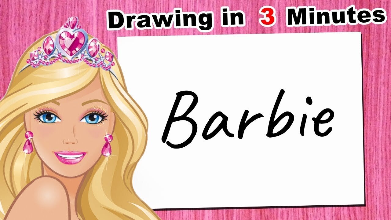 How to Turn words Barbie Into DRAWING - Theakashcreations