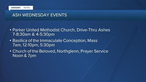 Ash Wednesday services