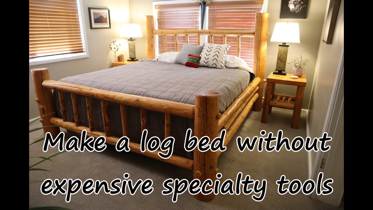 Make a rustic log bed WITHOUT expensive tenon & mortise specialty tools!