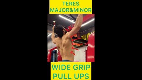 WIDE GRIP PULL UPS #shorts #youtubeshorts